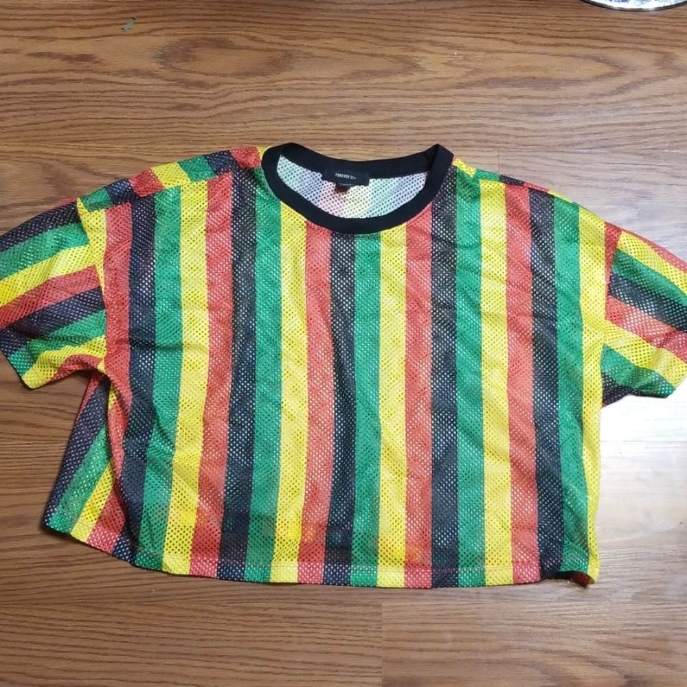 3X Jamaican Crop Top (Forever 21)